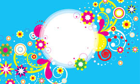 Abstract Flower Banner Design